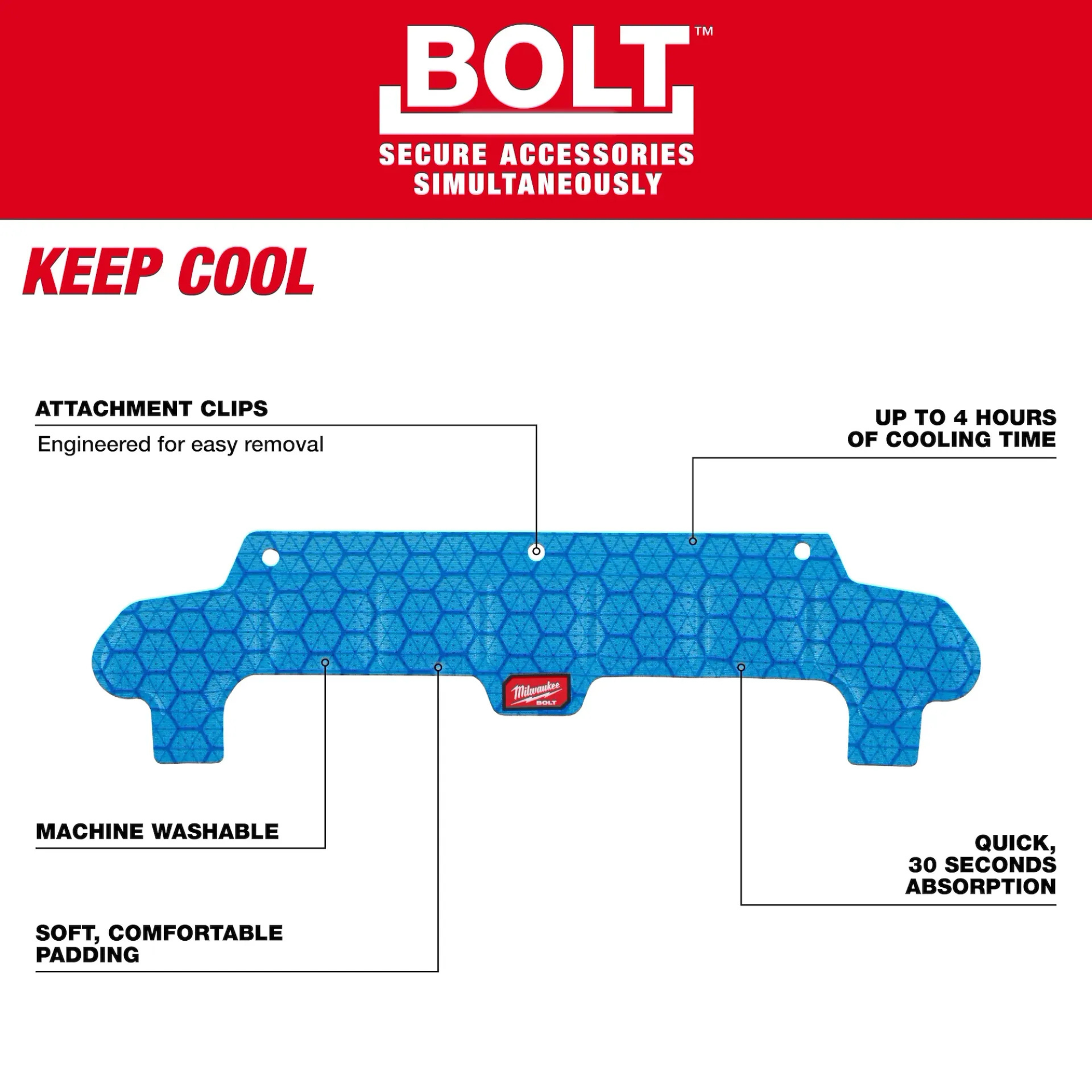 Milwaukee BOLT Safety Helmet Cooling Sweat Band from GME Supply